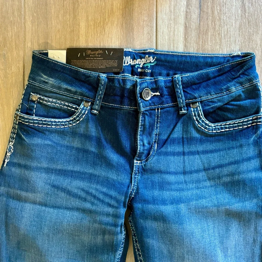 Wrangler Retro Sadie Low Rise Boot Cut Size 7/8 - Picture 4 of 8